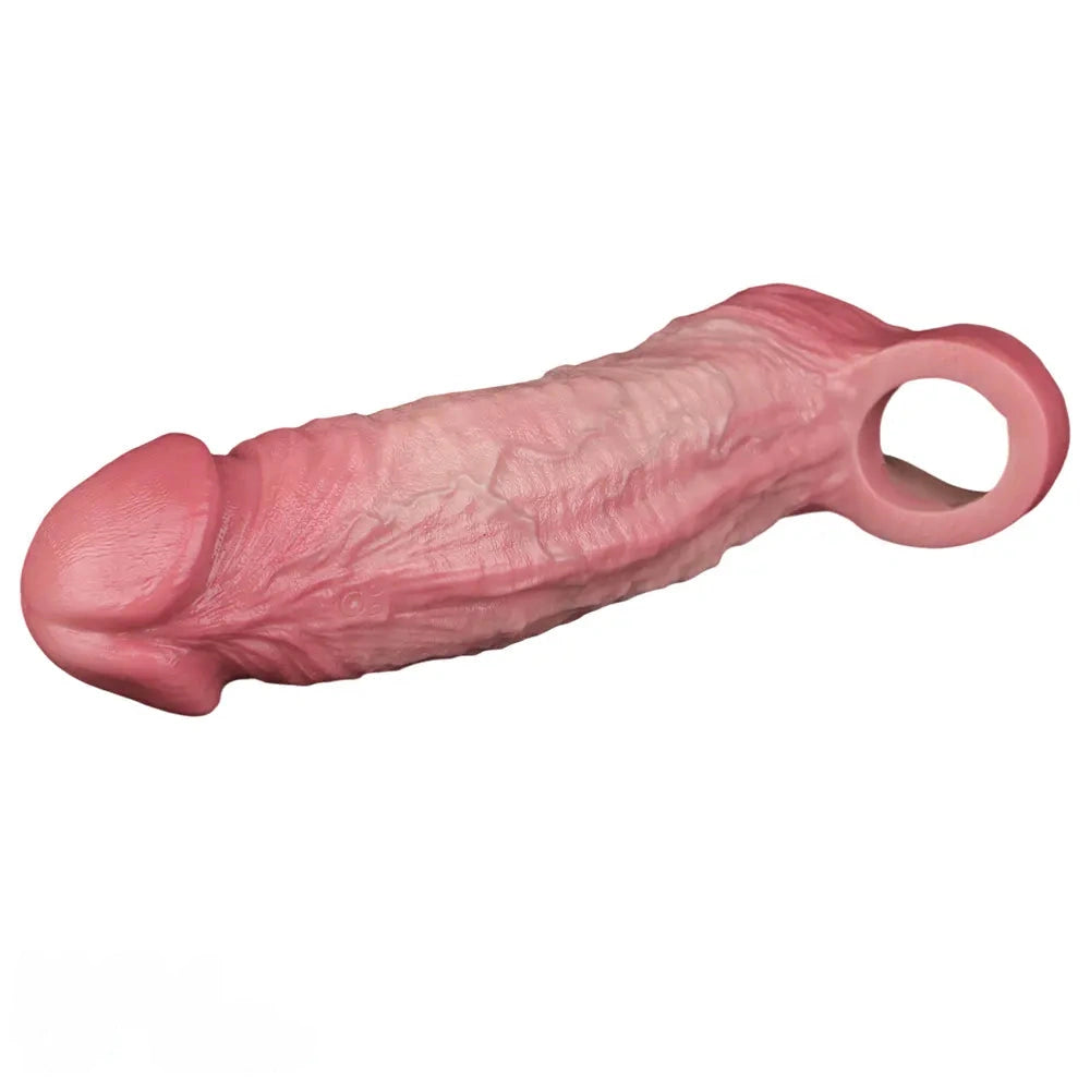 7.72in Realistic Penis Cock Dildo Sleeve Extender G-spot Vagina Stimulating