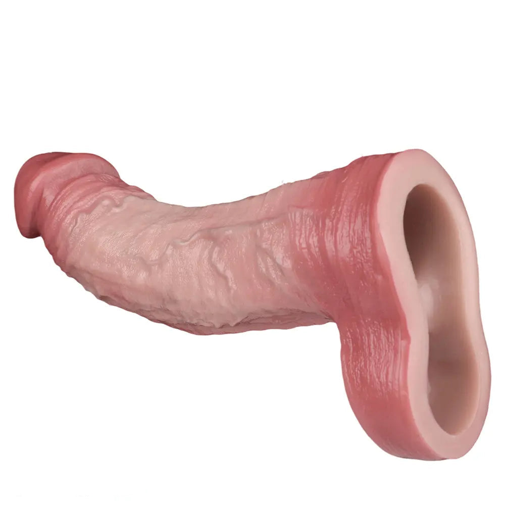 7.72in Realistic Penis Cock Dildo Sleeve Extender G-spot Vagina Stimulating