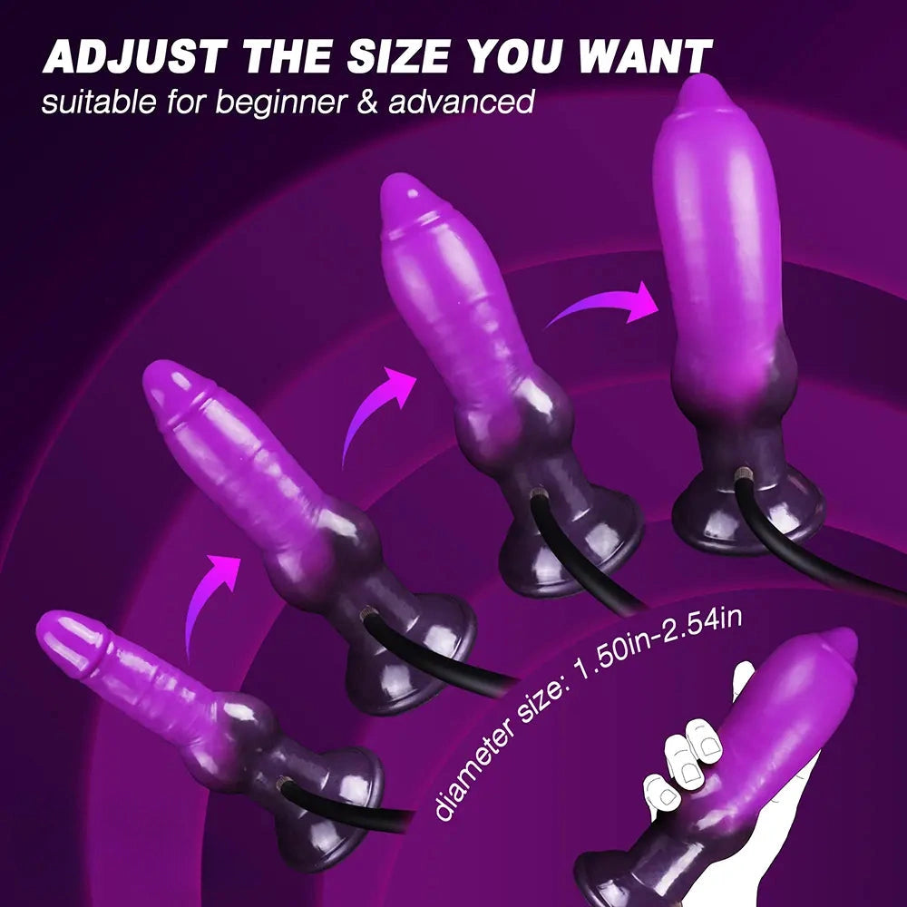 7.75in Big O Knot Silicone Inflatable Dildo Adult Gay Lesbian Sex Toy