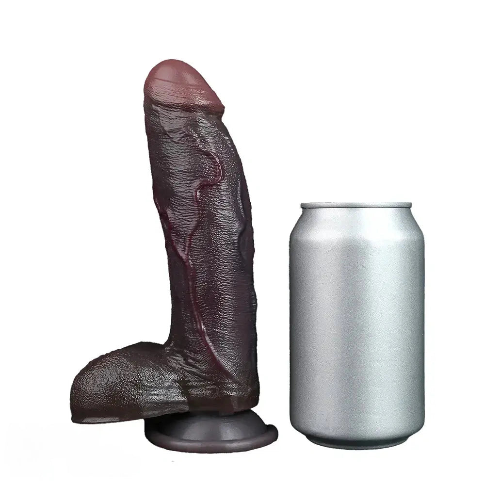 7.75in Dual Density Silicone Soft Real Dildo Hands-Free Uncut Pleasure Toy