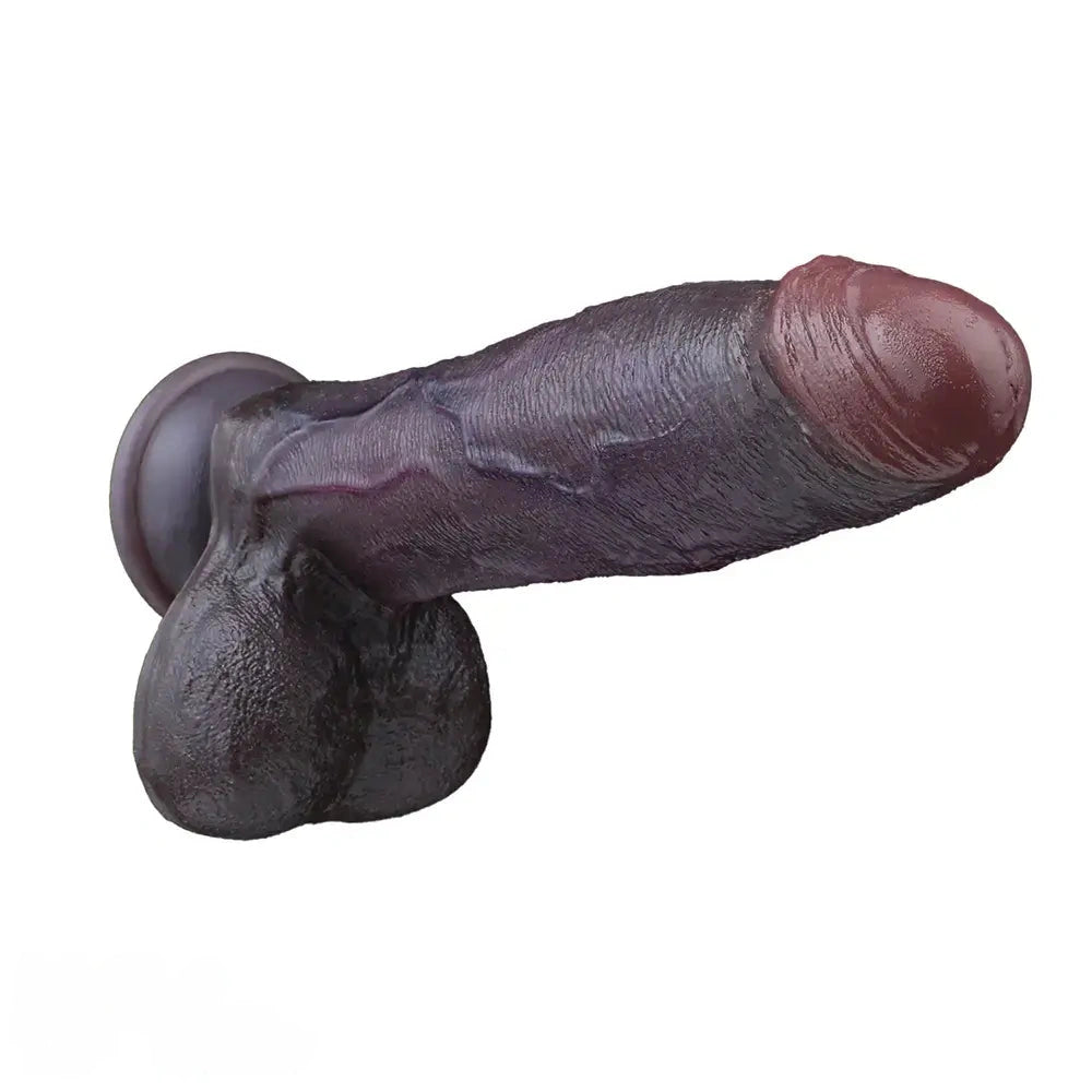 7.75in Dual Density Silicone Soft Real Dildo Hands-Free Uncut Pleasure Toy