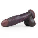 7.75in Dual Density Silicone Soft Real Dildo Hands-Free Uncut Pleasure Toy
