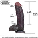 7.75in Dual Density Silicone Soft Real Dildo Hands-Free Uncut Pleasure Toy