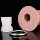 7.75in Inflatable Hollow Ovipositor Lay Eggs Silicone Vaginal Balls Dildo
