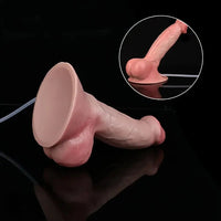 7.75in Lifelike Liquid Silicone Spray Dildo G-Spot Massage Fual-Purpose Dildo