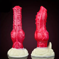 7.75in Monster Big Horse Penis Knot Silicone Soft Animal Fantasy Dildo