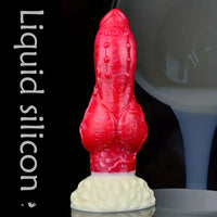7.75in Monster Big Horse Penis Knot Silicone Soft Animal Fantasy Dildo