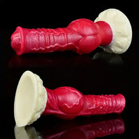 7.75in Monster Big Horse Penis Knot Silicone Soft Animal Fantasy Dildo