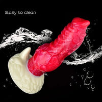 7.75in Monster Big Horse Penis Knot Silicone Soft Animal Fantasy Dildo