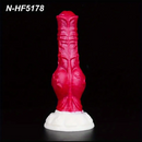 7.75in Monster Big Horse Penis Knot Silicone Soft Animal Fantasy Dildo