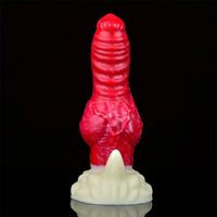 7.75in Monster Big Horse Penis Knot Silicone Soft Animal Fantasy Dildo