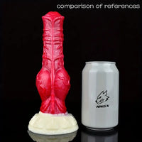 7.75in Monster Big Horse Penis Knot Silicone Soft Animal Fantasy Dildo