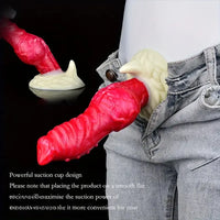 7.75in Monster Big Horse Penis Knot Silicone Soft Animal Fantasy Dildo