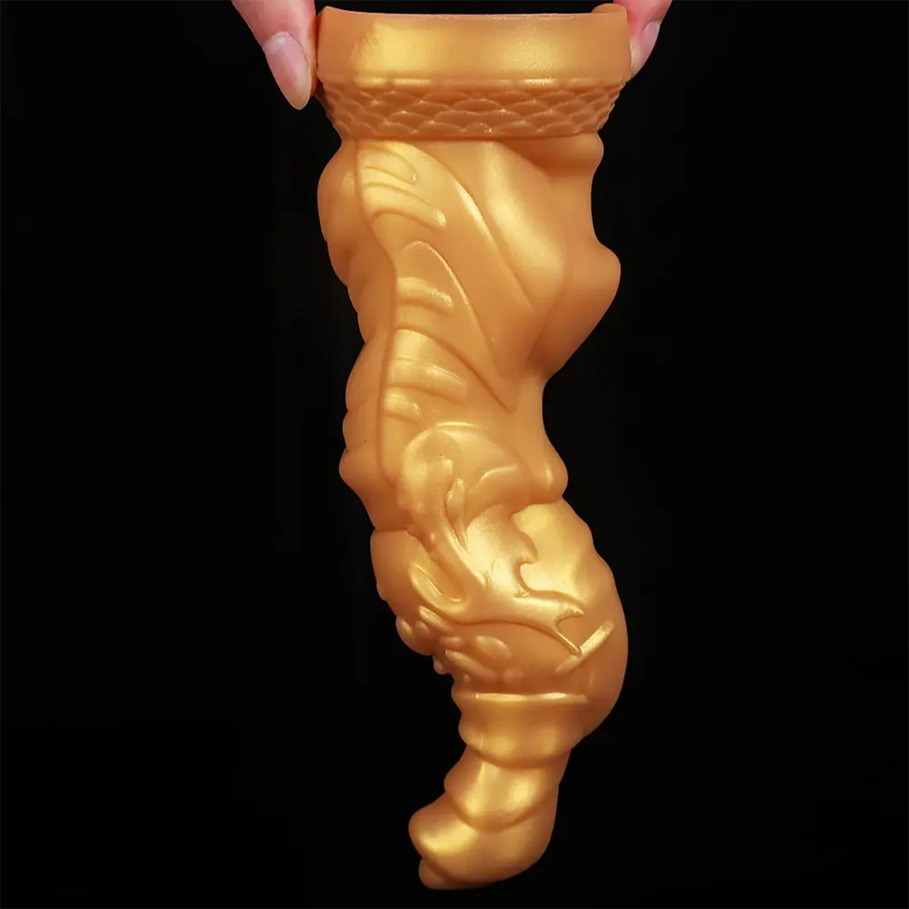 7.75in Monster Golden Dragon Fantasy Dildo For Women Sex Orgasm