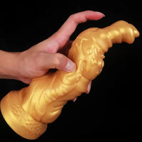 7.75in Monster Golden Dragon Fantasy Dildo For Women Sex Orgasm
