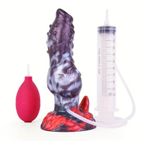 7.75in Realistic Animal Knot Spiked Dildo With Squirting Function