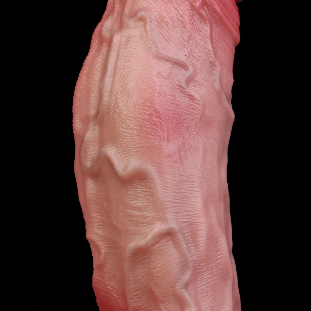7.76in Flesh Lifelike Liquid Silicone Double Layer Realistic Cumming Dildo
