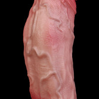 7.76in Flesh Lifelike Liquid Silicone Double Layer Realistic Cumming Dildo