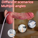 7.76in Flesh Lifelike Liquid Silicone Double Layer Realistic Cumming Dildo