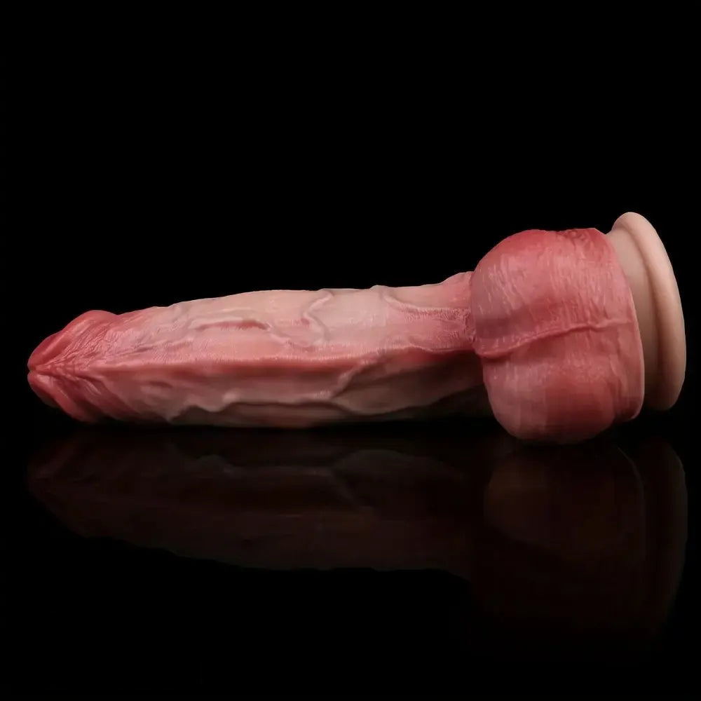 7.76in Realistic Double-layer Silicone Penis Soft Dildo For Adult Private Sex