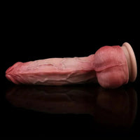 7.76in Realistic Double-layer Silicone Penis Soft Dildo For Adult Private Sex