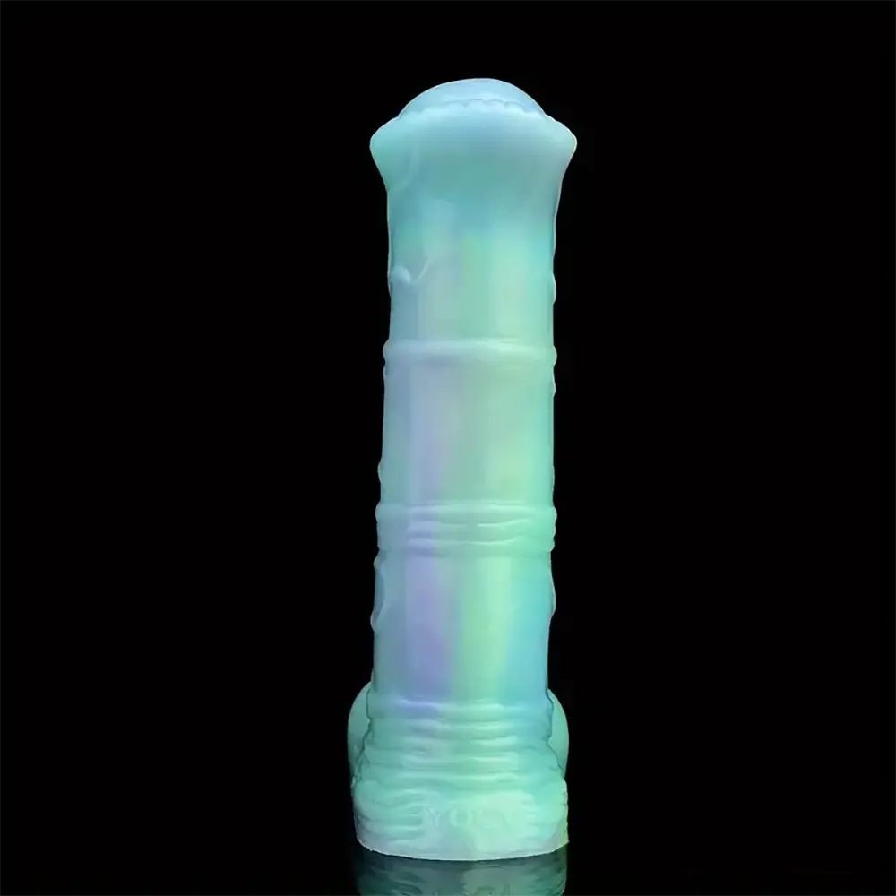 7.78in Liquid Silicone Fantasy Horse Glowing Luminous Love Dildo