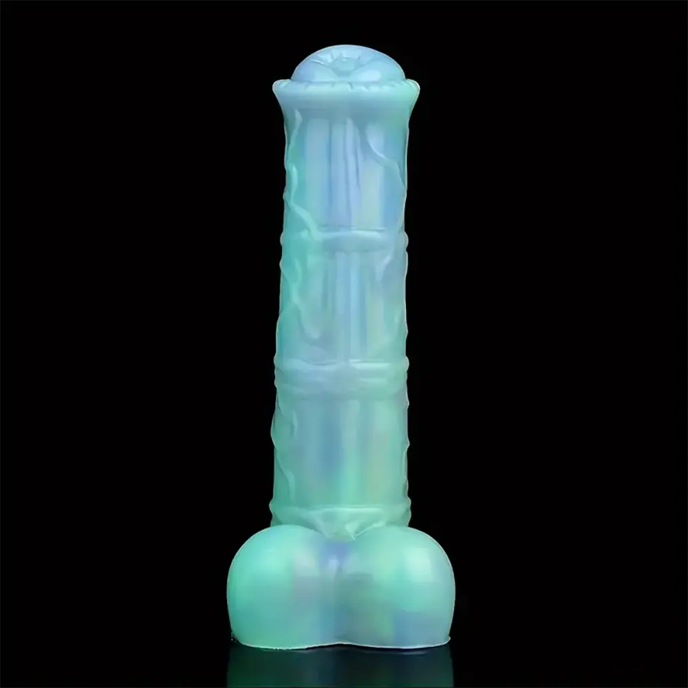 7.78in Liquid Silicone Fantasy Horse Glowing Luminous Love Dildo