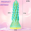 7.7in Dragon Design Spiked Silicone Dildo Monster Butt Anal Massager