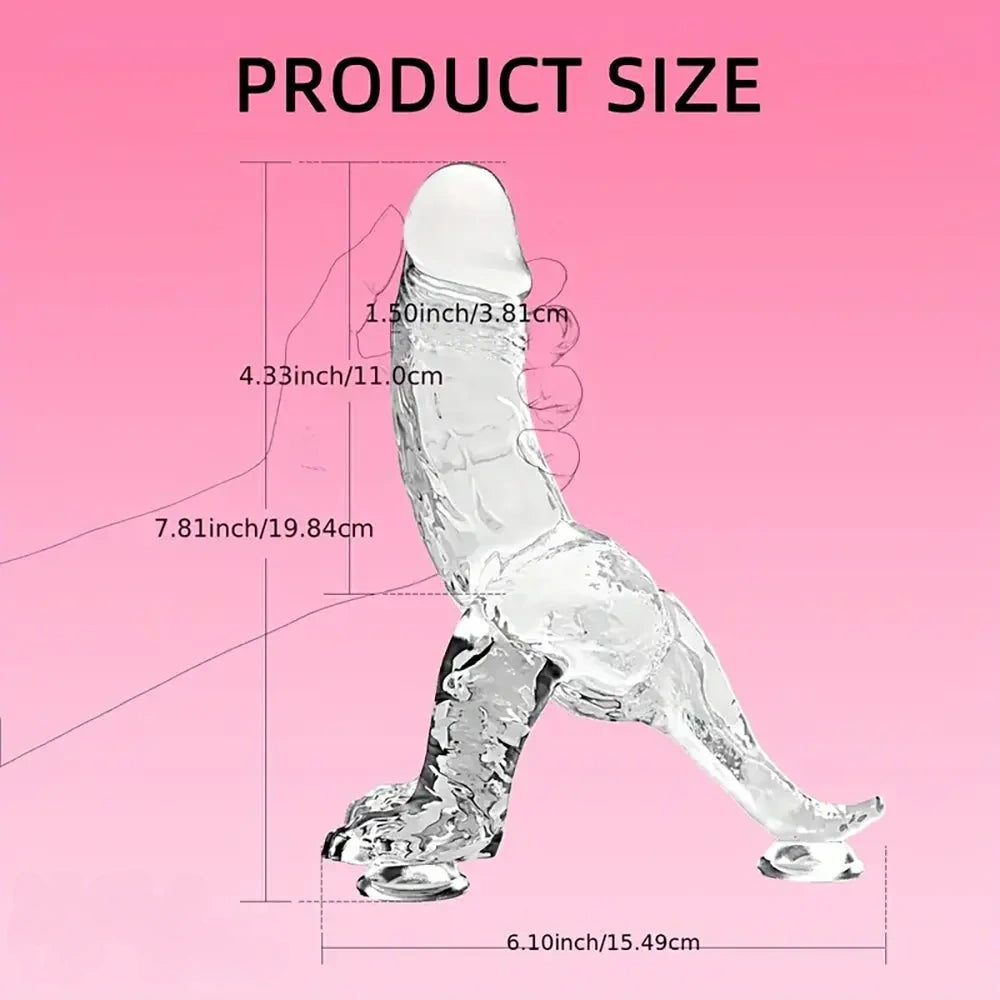 7.81in Dragon Soft Dildo For Offhand Play Silicone Fantasy Thick Dildo