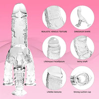 7.81in Dragon Soft Dildo For Offhand Play Silicone Fantasy Thick Dildo