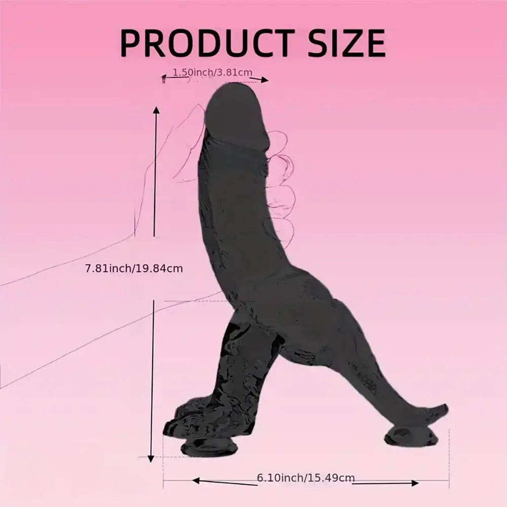 7.81in PVC Penis Dinosaur Simulated Dildo With Strong Suction Cup