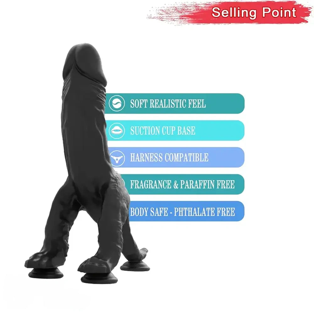 7.81in PVC Penis Dinosaur Simulated Dildo With Strong Suction Cup