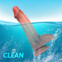 7.84in Lifelike Soft Silicone Dildo For Vaginal G-spot Stimulation
