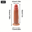 7.86in 8in Sliding Skin Moving Silicone Soft Big Dildo For Female Male