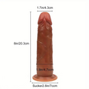 7.86in 8in Sliding Skin Moving Silicone Soft Big Dildo For Female Male