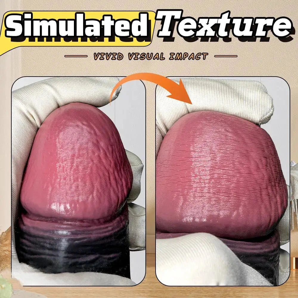 7.87in 10.03in 11.88in Dual Density Silicone Lifelike Big Strapon Dildo Dilator