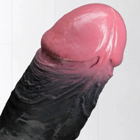 7.87in 10.03in 11.88in Dual Density Silicone Lifelike Big Strapon Dildo Dilator