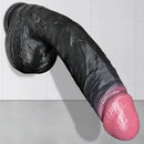 7.87in 10.03in 11.88in Dual Density Silicone Lifelike Big Strapon Dildo Dilator