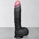 7.87in 10.03in 11.88in Dual Density Silicone Lifelike Big Strapon Dildo Dilator