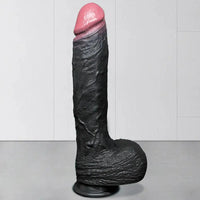 7.87in 10.03in 11.88in Dual Density Silicone Lifelike Big Strapon Dildo Dilator