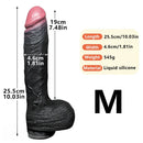 7.87in 10.03in 11.88in Dual Density Silicone Lifelike Big Strapon Dildo Dilator
