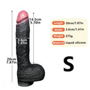 7.87in 10.03in 11.88in Dual Density Silicone Lifelike Big Strapon Dildo Dilator