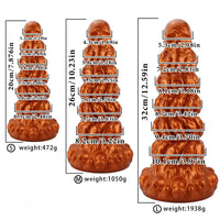 7.87in 10.23in 12.59in Scary Huge Fantasy Butt Plug Dildo For Prostate Massage