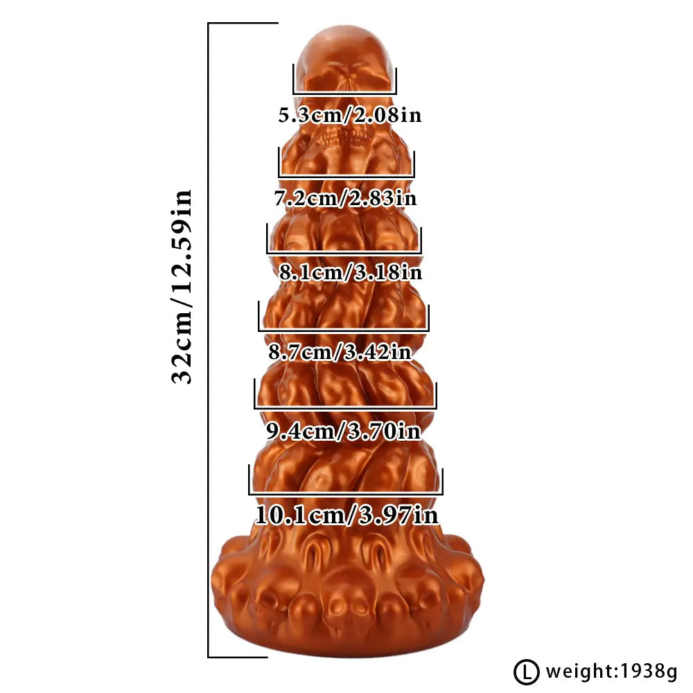 7.87in 10.23in 12.59in Scary Huge Fantasy Butt Plug Dildo For Prostate Massage