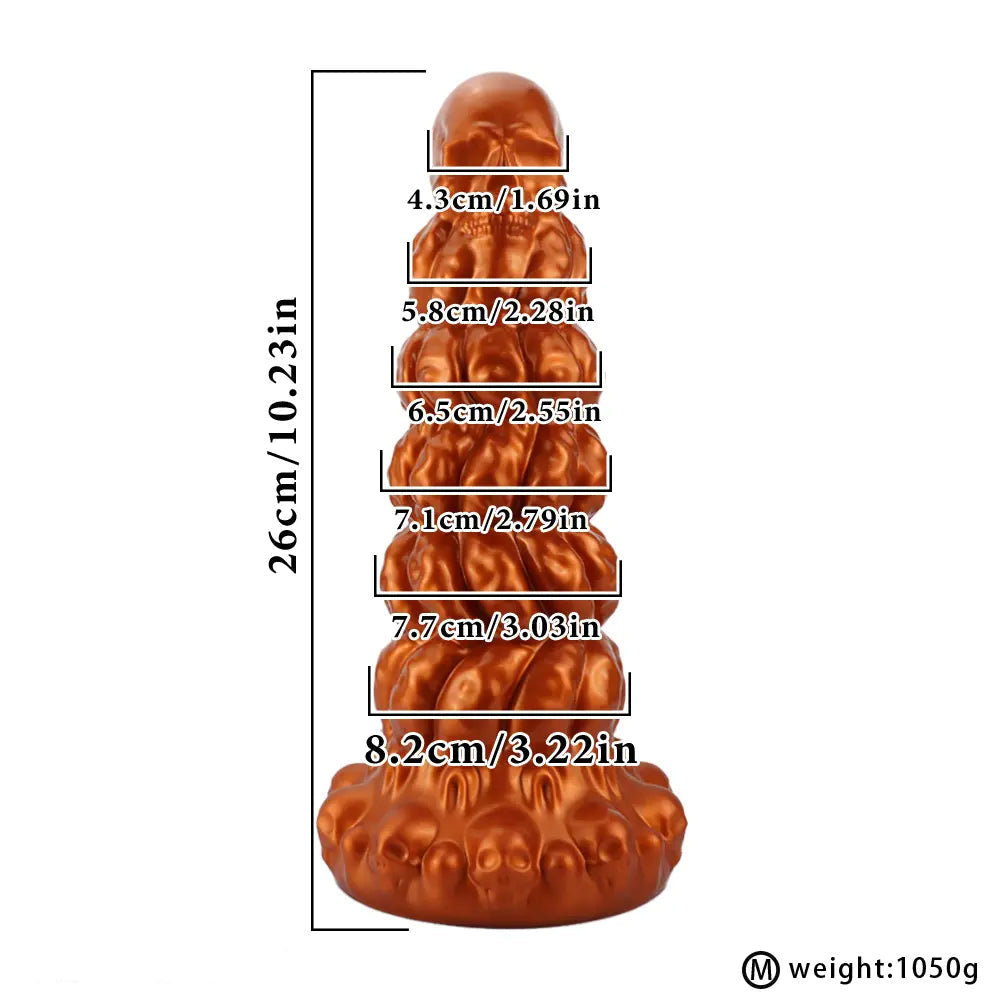 7.87in 10.23in 12.59in Scary Huge Fantasy Butt Plug Dildo For Prostate Massage