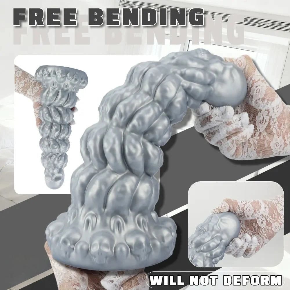 7.87in 10.23in 12.59in Scary Huge Fantasy Butt Plug Dildo For Prostate Massage