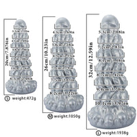 7.87in 10.23in 12.59in Scary Huge Fantasy Butt Plug Dildo For Prostate Massage
