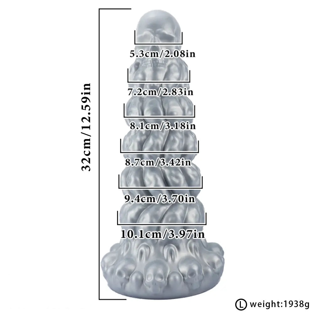 7.87in 10.23in 12.59in Scary Huge Fantasy Butt Plug Dildo For Prostate Massage