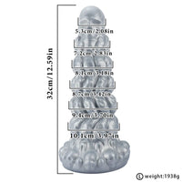7.87in 10.23in 12.59in Scary Huge Fantasy Butt Plug Dildo For Prostate Massage
