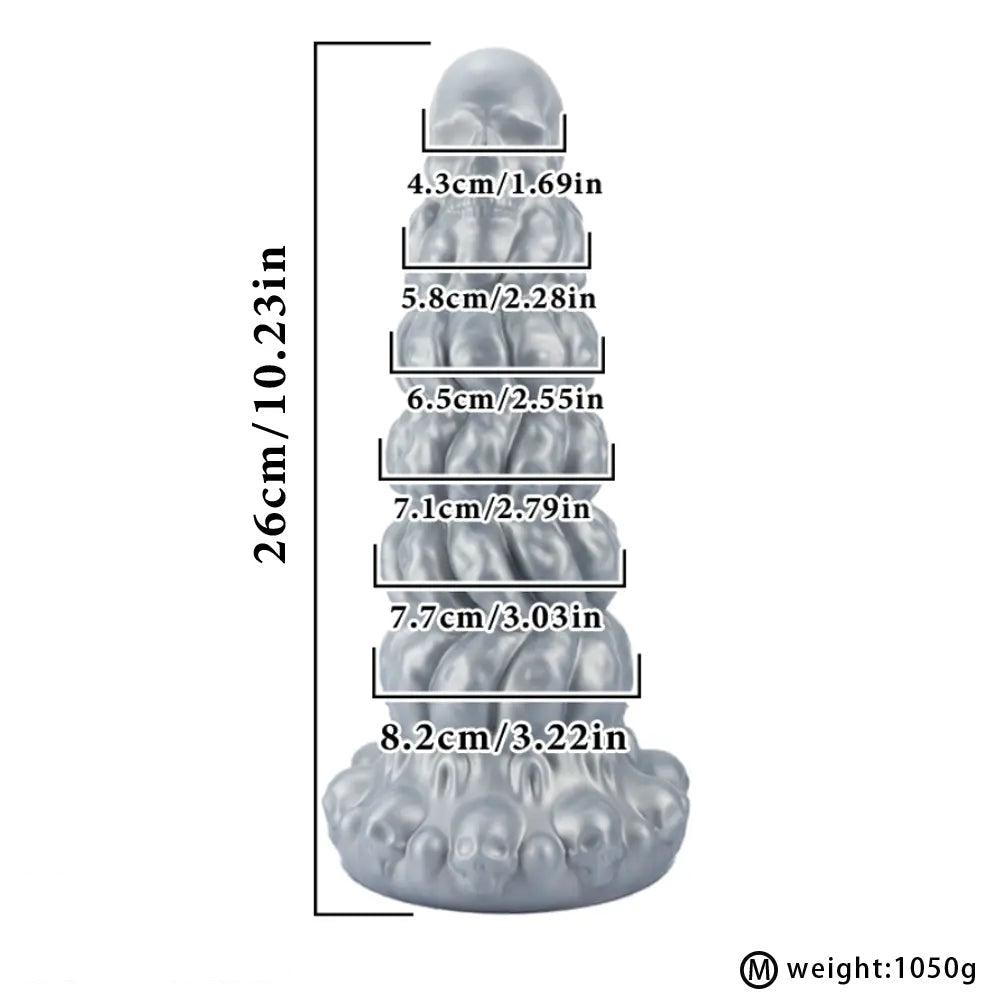 7.87in 10.23in 12.59in Scary Huge Fantasy Butt Plug Dildo For Prostate Massage